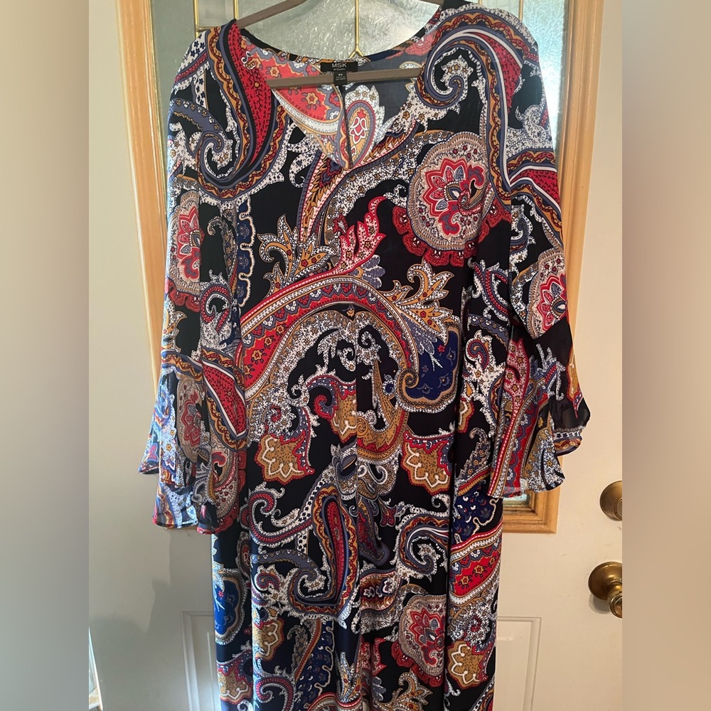 3x multi color dress MSK